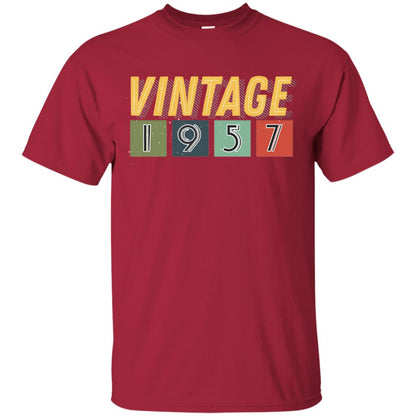 Vintage 1957 61th Birthday Gift Shirt For Mens Or Womens Cardinal