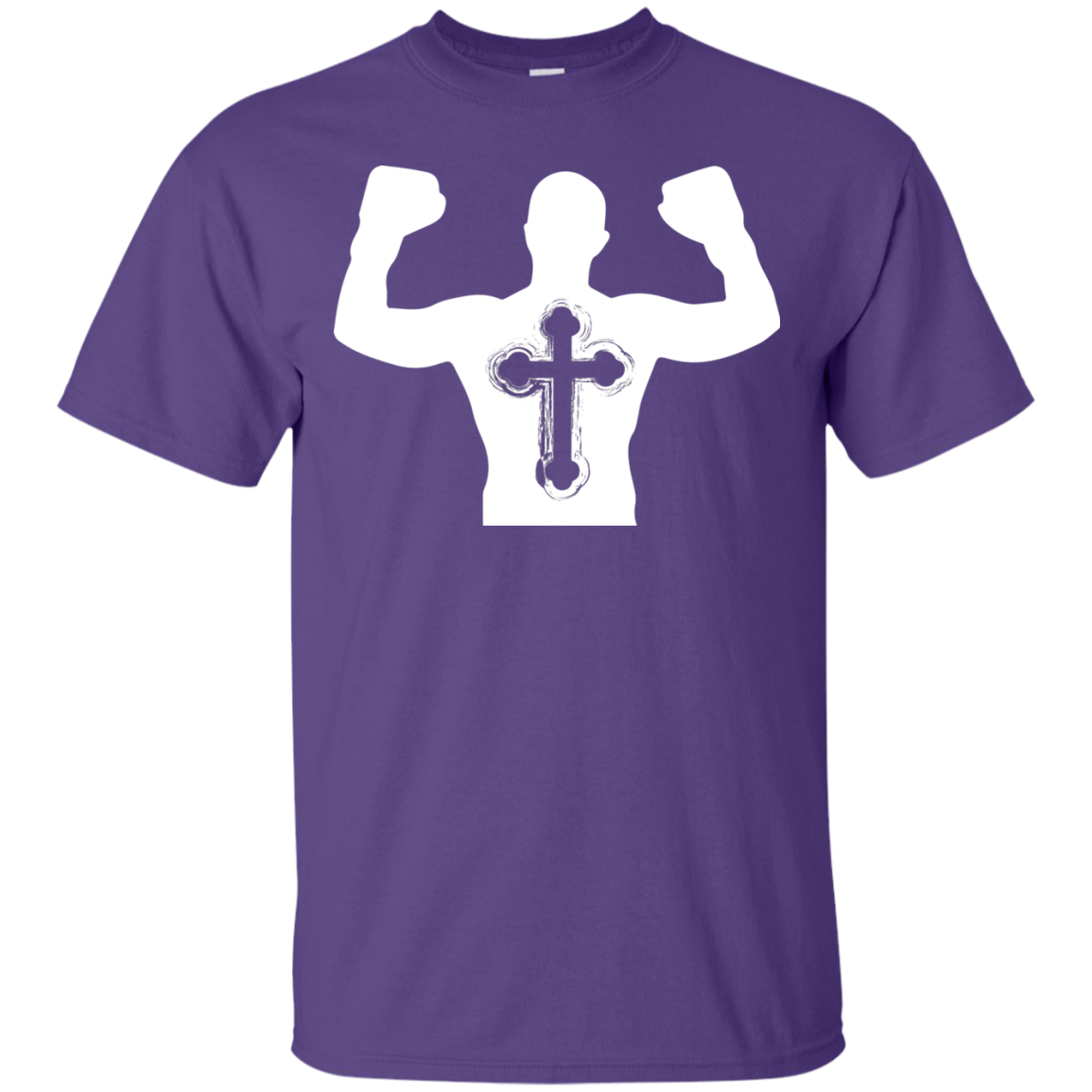 Christian Gym Exercise Workout T-shirt Purple