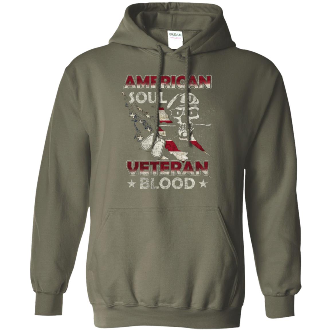American Soul Veteran Blood Shirt Military Green