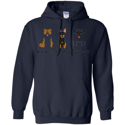 Puppy Bowl Football Funny Dog T-shirt Navy
