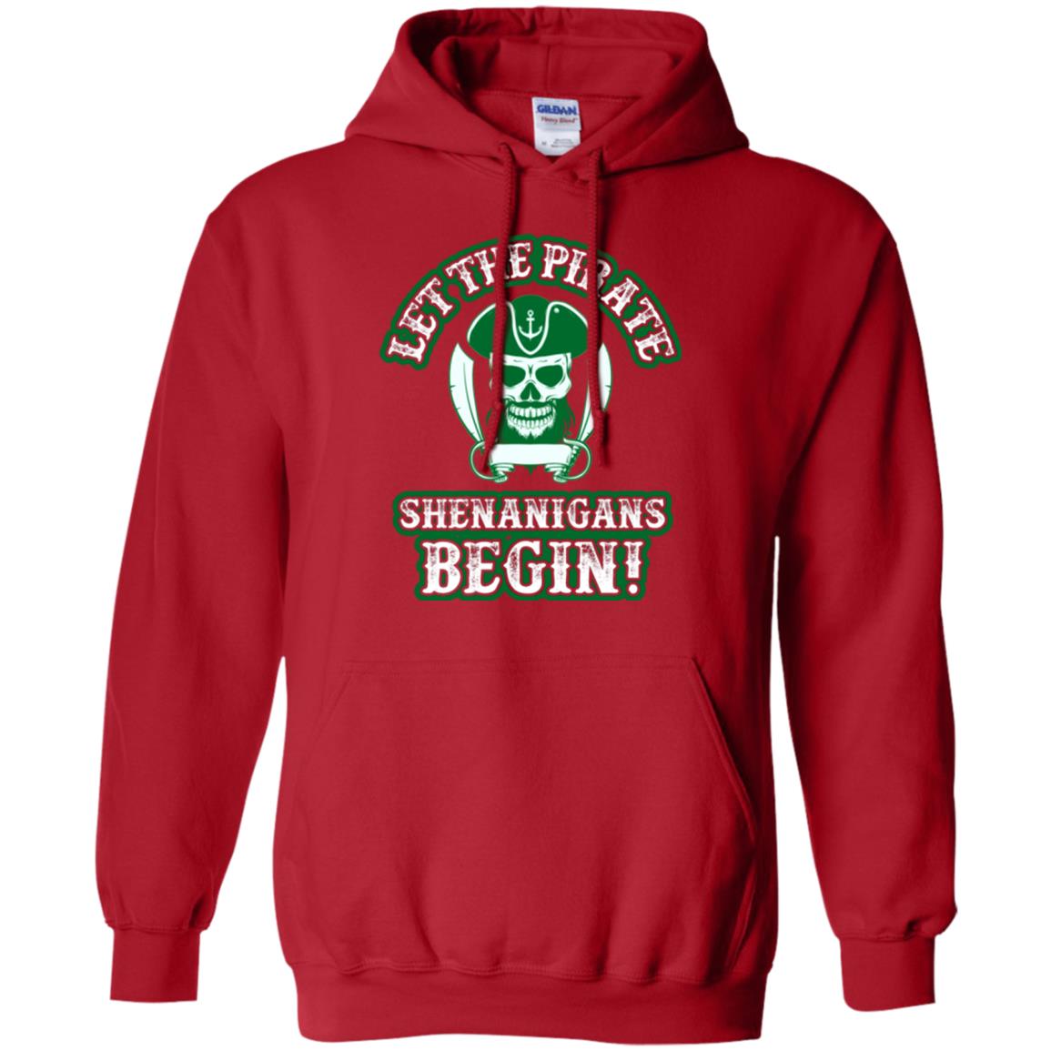 Saint Patrick's Day T-shirt Let The Pirate Shenanigans Begin Red