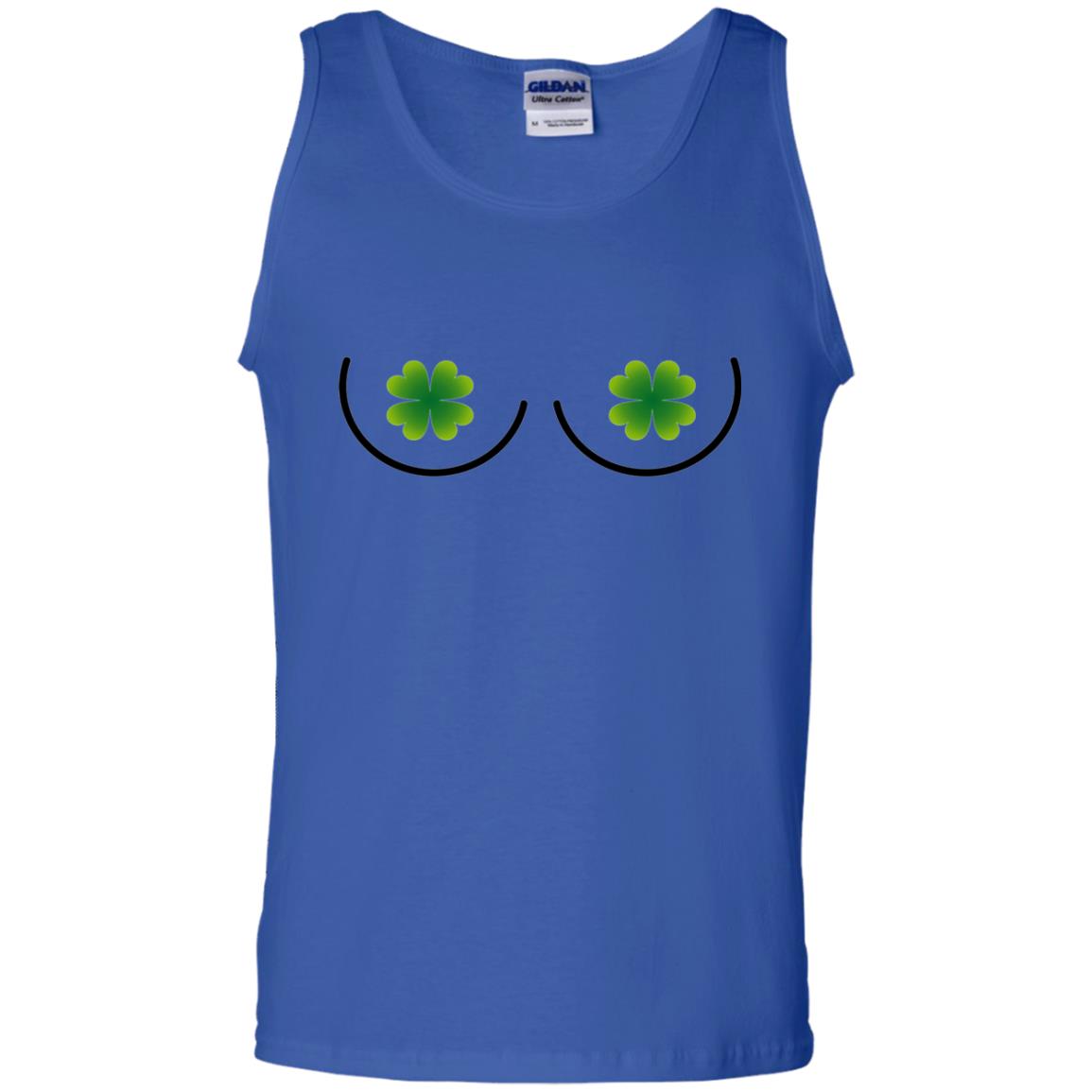 Irish Shamrock Boobs St. Patrick_s Day T-shirt Royal