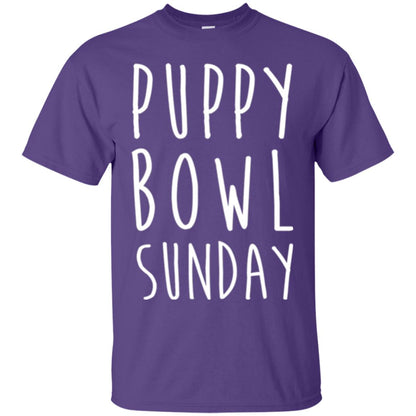 Football Dog Lover T-shirt Puppy Bowl Sunday T-shirt Purple