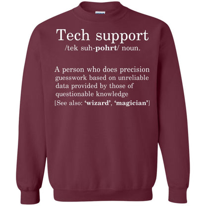 Computer Nerd T-shirt Tech Support Definition Maroon