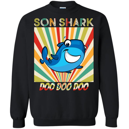 Son Shark Doo Doo Doo Family Shark Gift Shirt Black