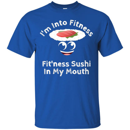 Im Into Fitness Sushi In My Mouth Cute Cartoon Tshirt Royal