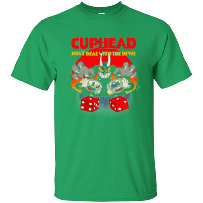Gamer T-shirt Cuphead Don_t Deal With The Devil Irish Green