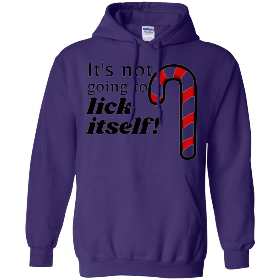 Christmas T-shirt It_s Not Going To Lick Itself Purple