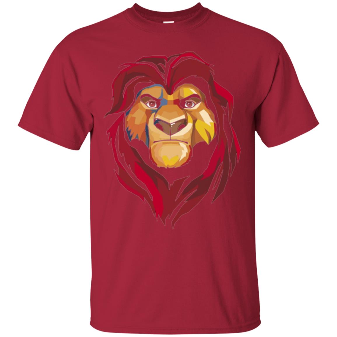 Cartoon Lover T-shirt Lion King Mufasa Geometrics Graphic Cardinal
