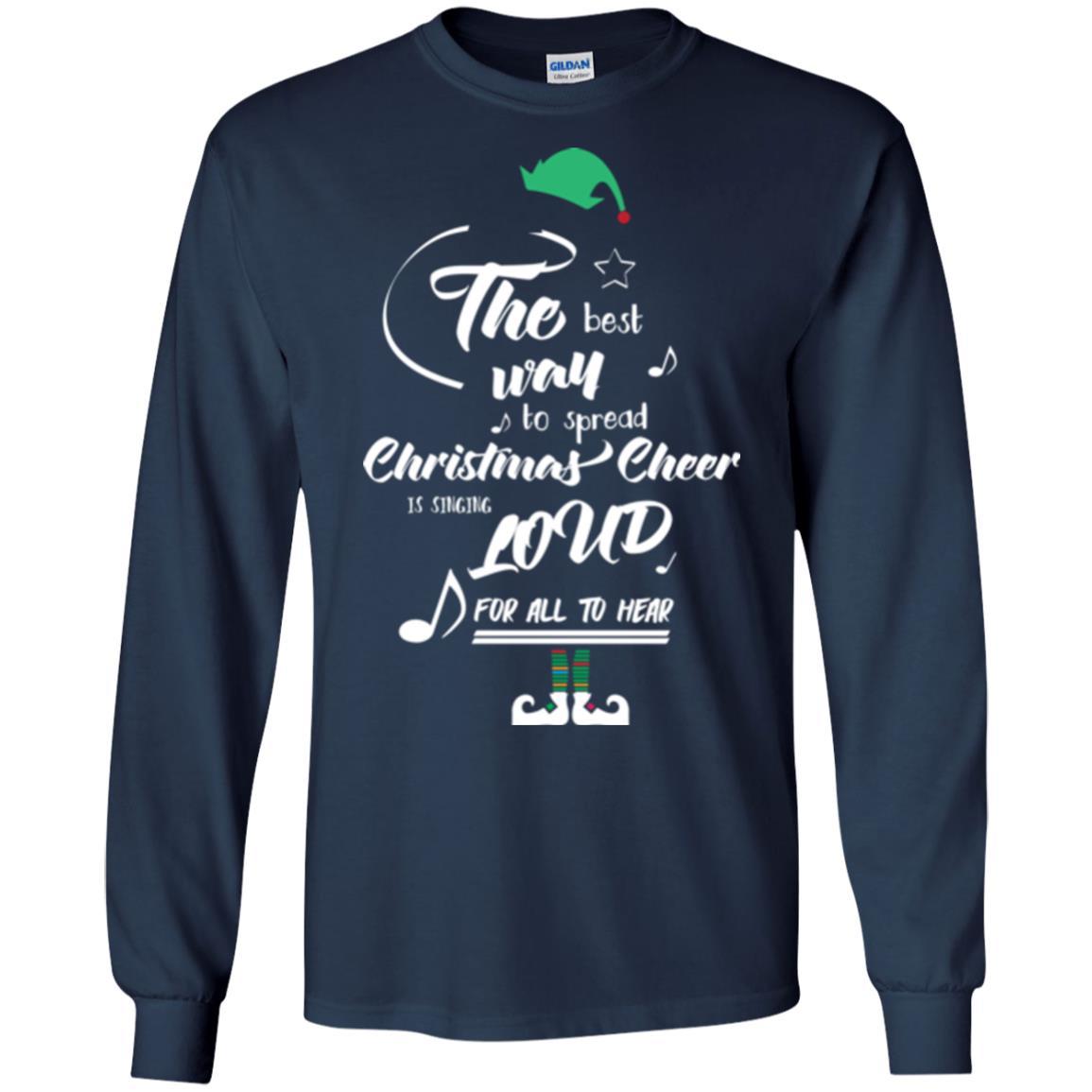 Christmas T-shirt The Best Way To Spread Navy