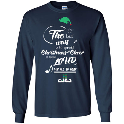 Christmas T-shirt The Best Way To Spread Navy