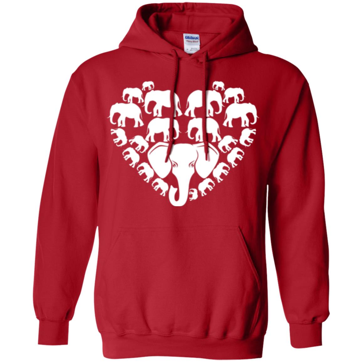 Elephant Lovers T-shirt Special Elephant Heart Red