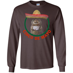 Cinco De Mayo  Kitty Cat Funny Cute Meow Sombrero T-shirt