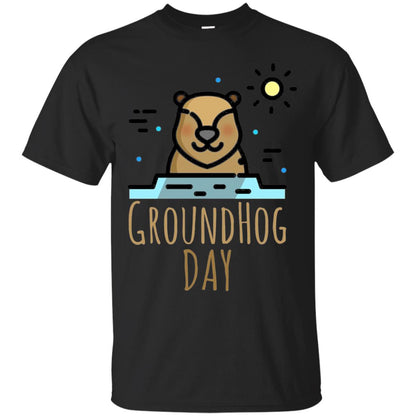 Happy Groundhog Day T-shirt Feb 2nd Black
