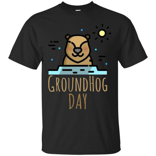 Happy Groundhog Day T-shirt Feb 2nd Black