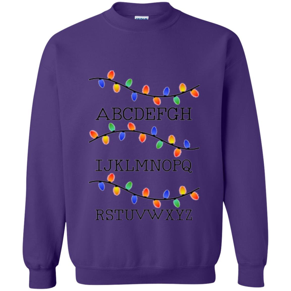 Alphabet Christmas Fairy Lights Purple