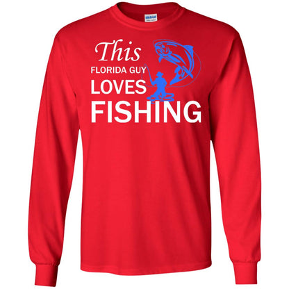 This Florida Guy Love Fishing Fisherman T-shirt Red