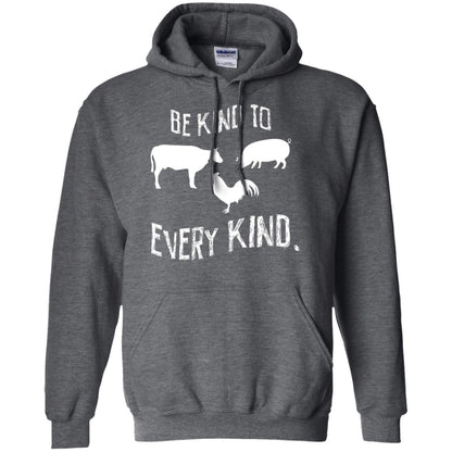 Be Kind To Every Kind Kindness Vegetarian Animal Lovers Gift Shirt Dark Heather