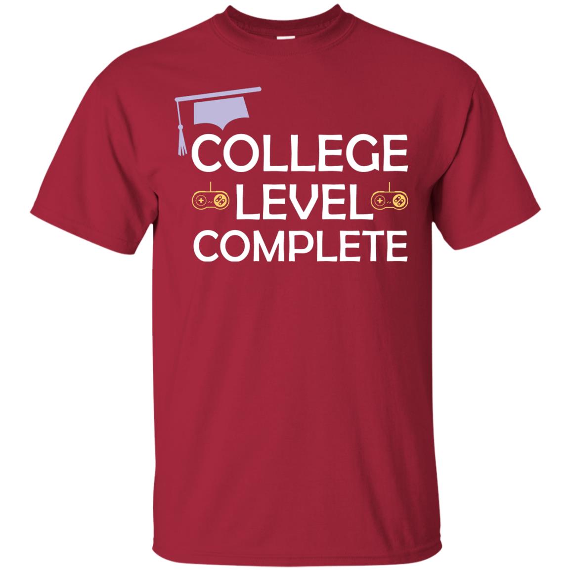 College Level Complete Funny College Graduation Shirt Cardinal