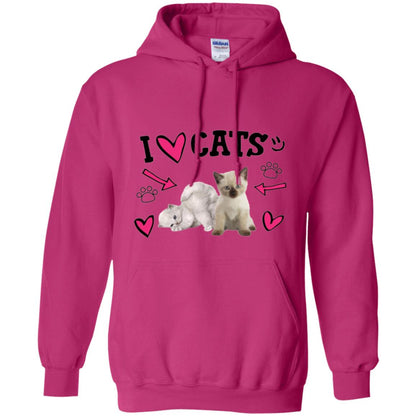 Cat Lover T-shirt I Love Cats Heliconia