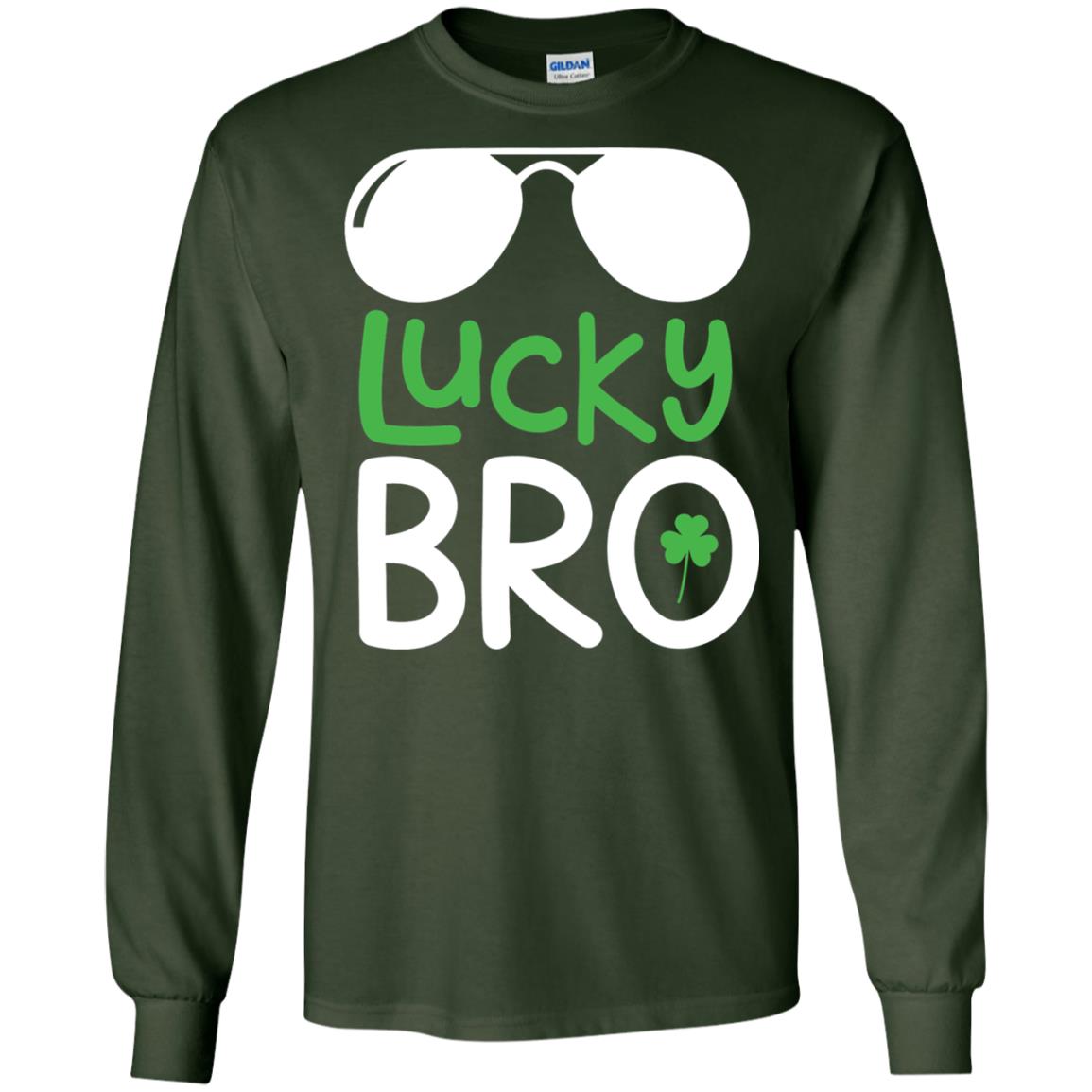 Lucky Bro St. Patrick_s Day T-shirt Forest Green