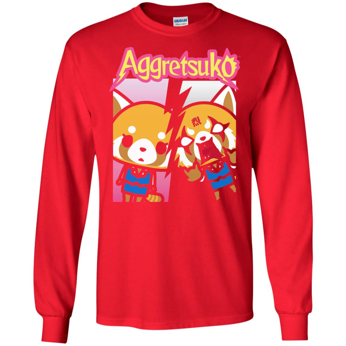 Aggretsuko Split Personality T-shirt Red