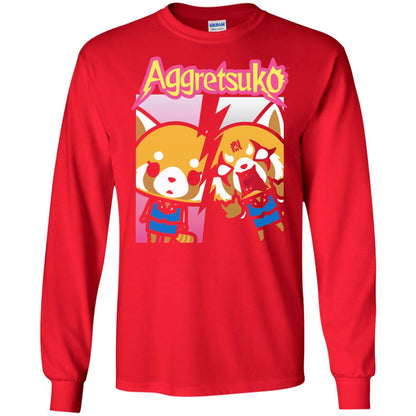 Aggretsuko Split Personality T-shirt Red
