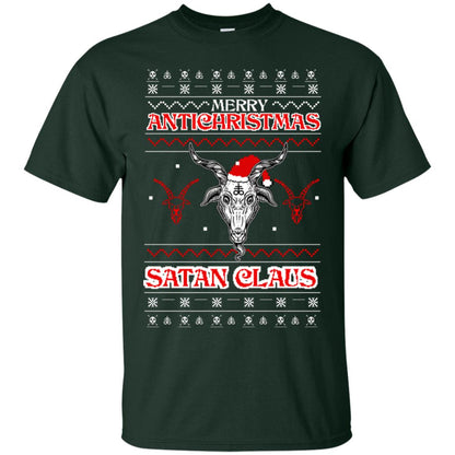 Merry Antichristmas Satan Claus Gift Shirt Forest