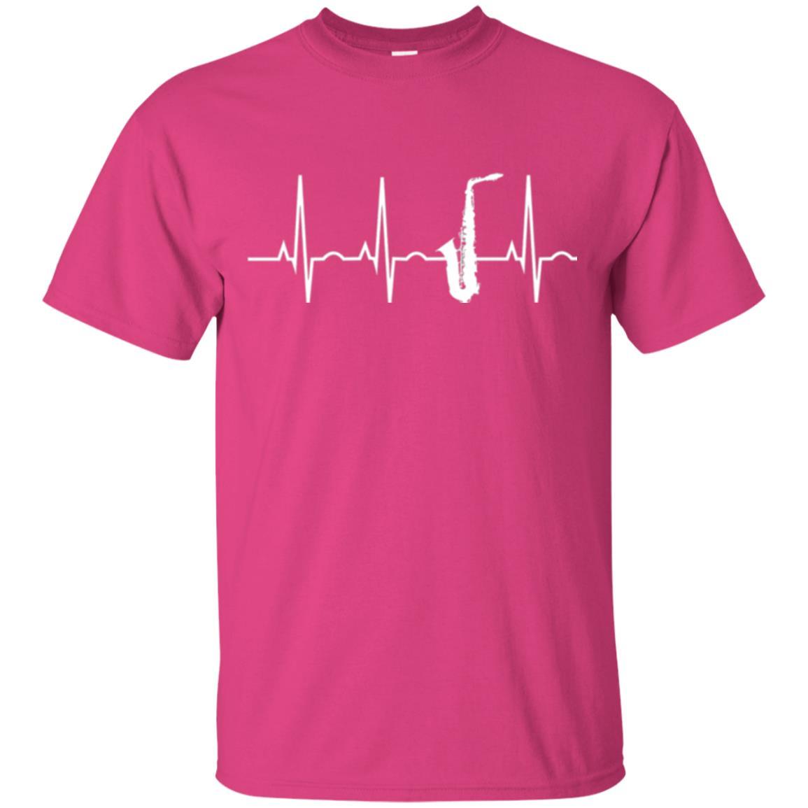 Saxophone Player T-shirt Saxophone Heartbeat T-shirt Heliconia