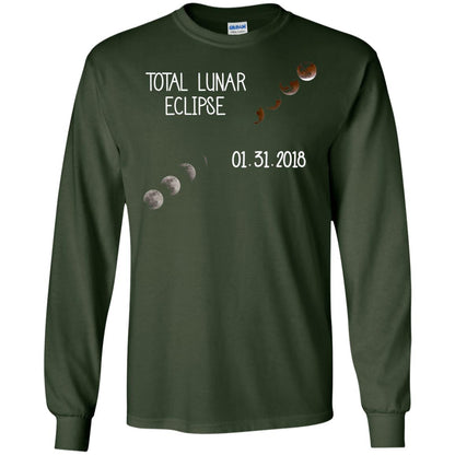Total Lunar Eclipse 01-31-2018 Celebration Shirt Forest Green