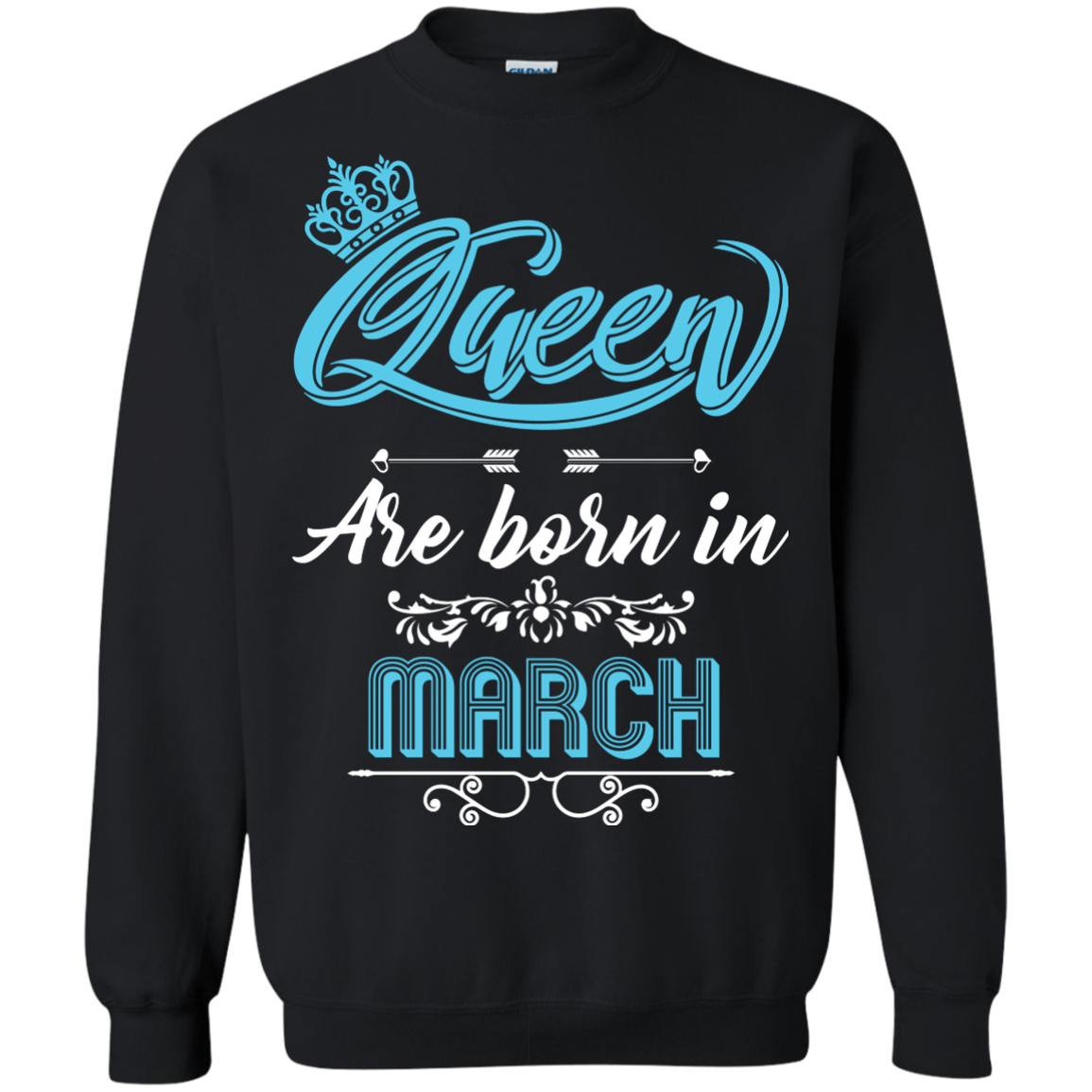 Brithday T-Shirt Queen Are Born In March Black