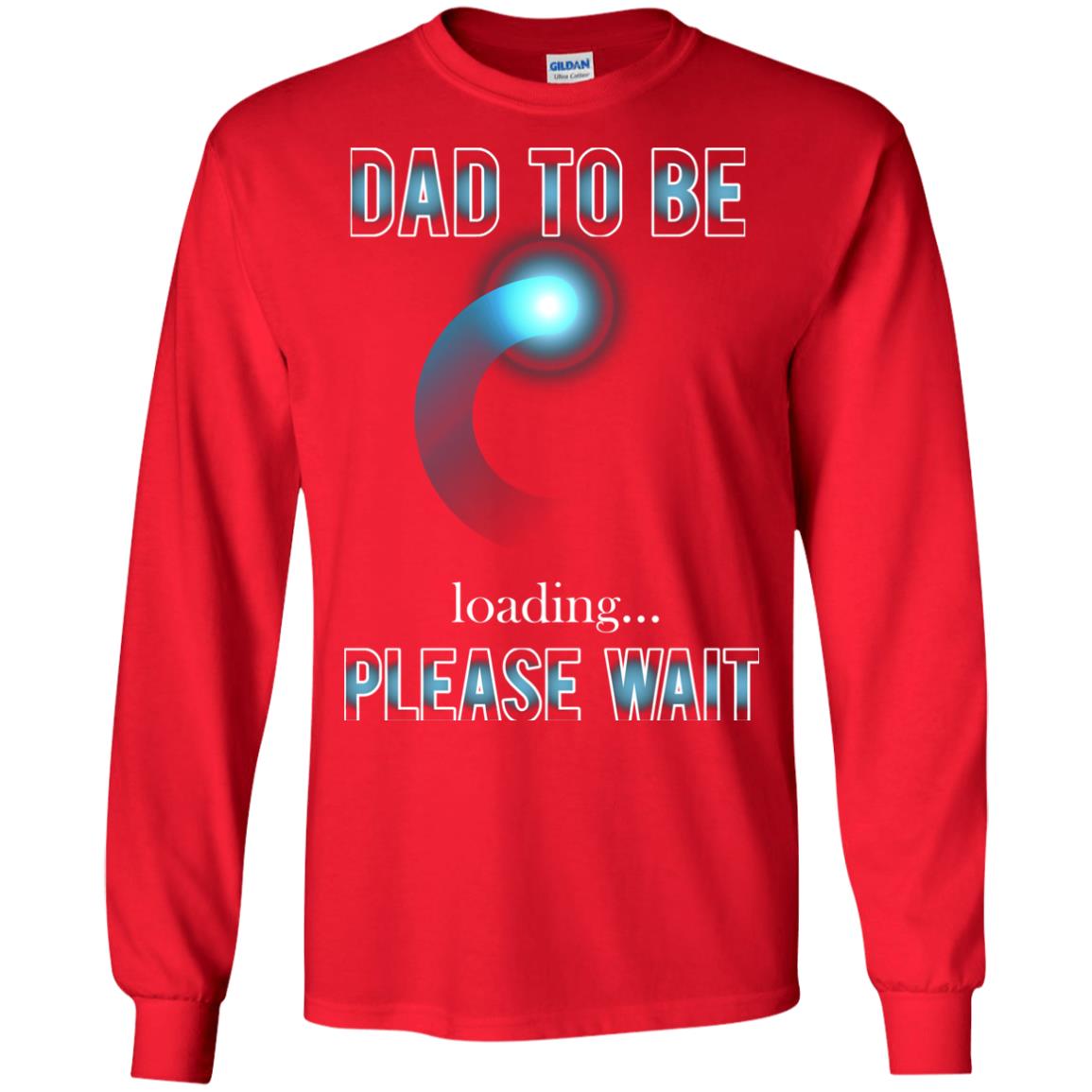 Daddy T-shirt Dad To Be Loading Please Wait Red
