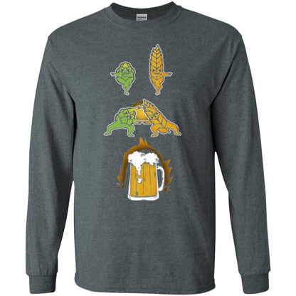 Hop And Malt Fusion To Beer Funny Beer Lover T-shirt Dark Heather