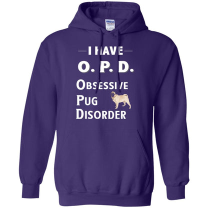 Dog Lovers T-shirt I Have Opd Obsessive Pug Disorder Purple