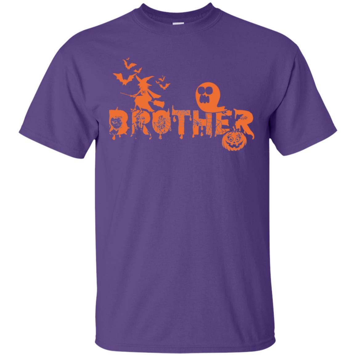 Halloween Pumpkin Brother Family Shirt Purple