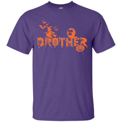 Halloween Pumpkin Brother Family Shirt Purple