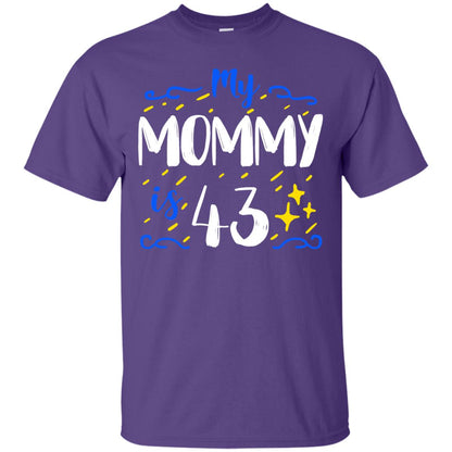 My Mommy Is 43 43rd Birthday Mommy Shirt For Sons Or Daughters Purple