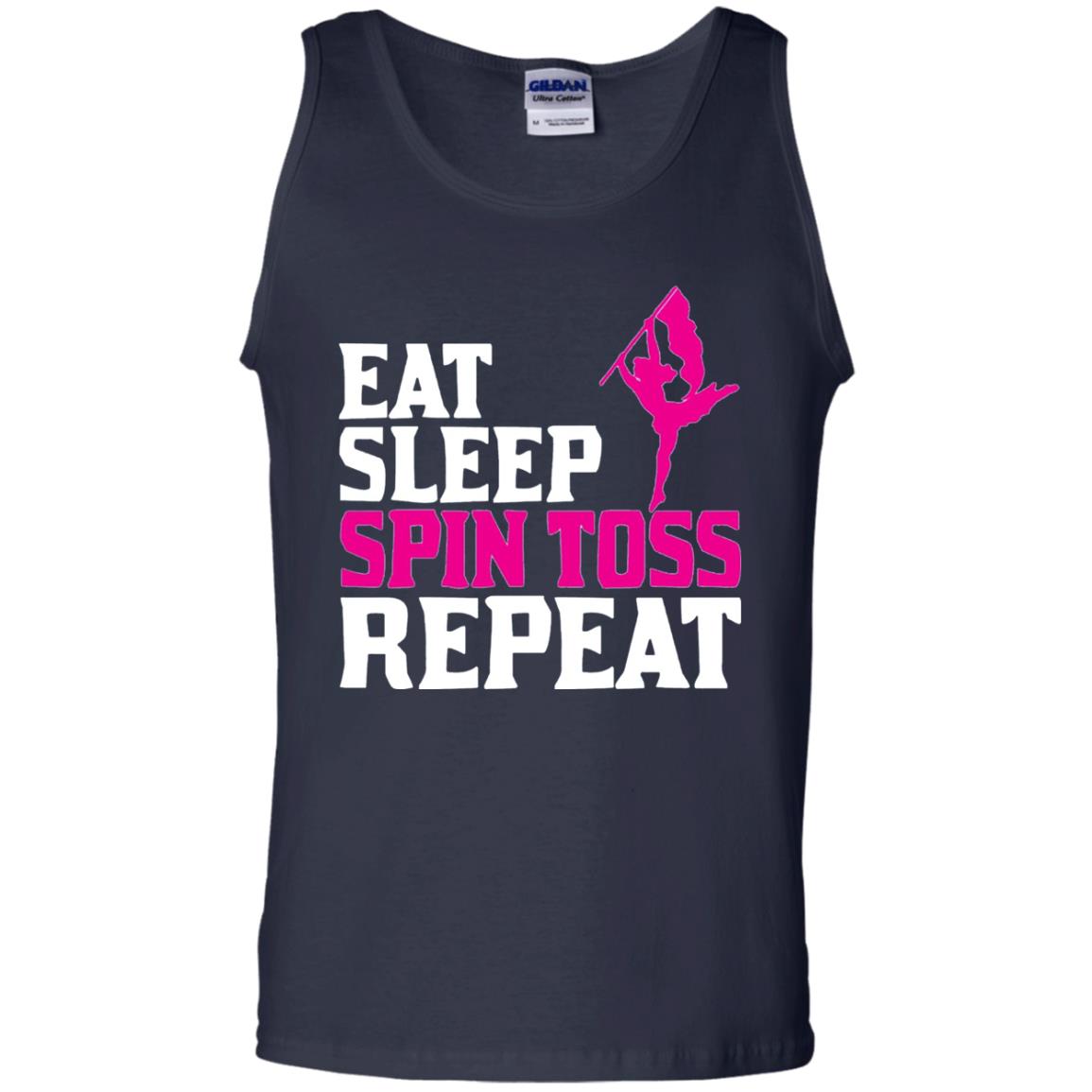 Eat Sleep Spin Toss Repeat Color Guard T-shirt Navy