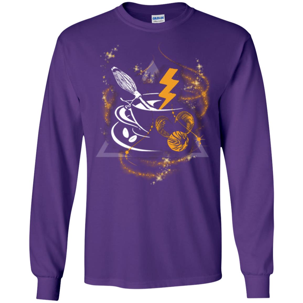 Harry Potter Coffee Movie Fan T-shirt Purple
