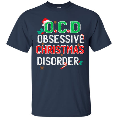 O.c.d Obsessive Christmas Disorder X-mas Gift Shirt Navy