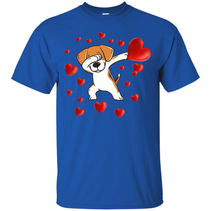 Valentines Day T-shirt Dabbing Dog Royal