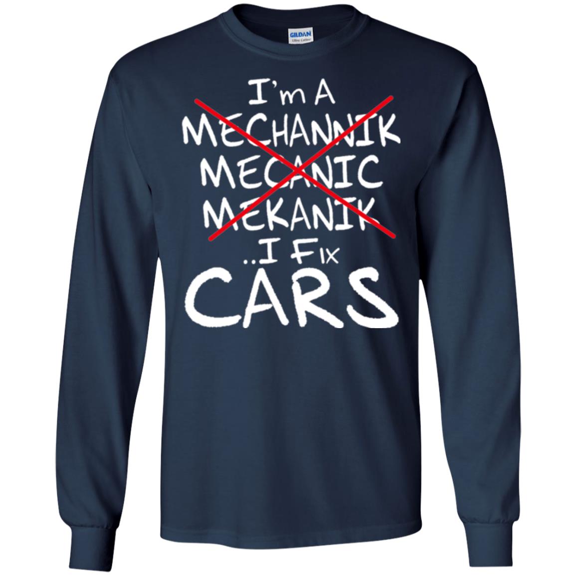 Mechanic T-shirt I Fix Cars Navy