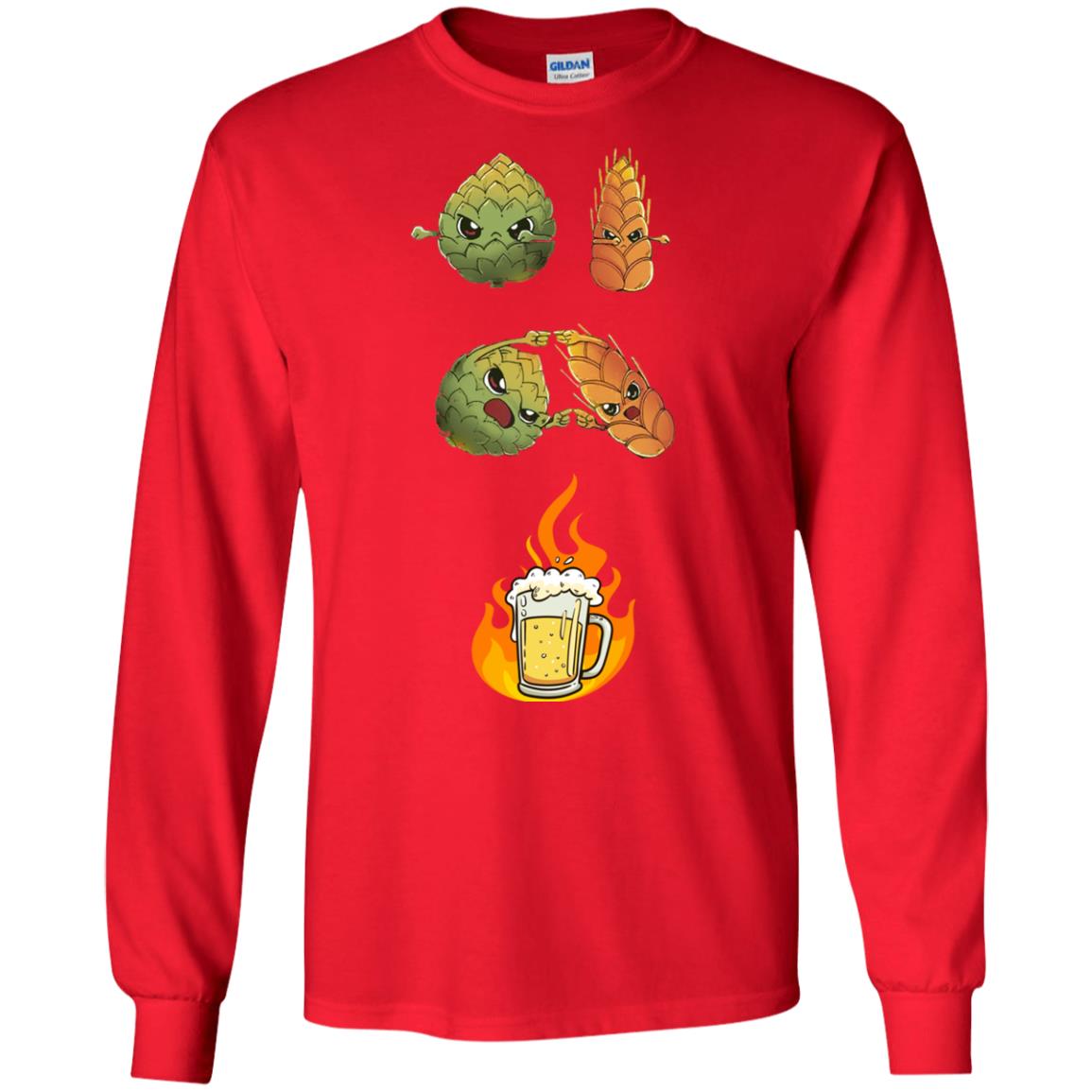 Beer Lover T-shirt Beer Fusion Red