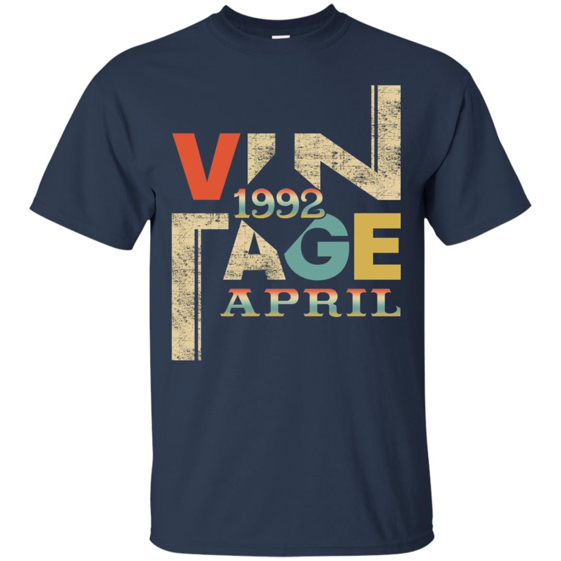Vintage Retro Made In April 1992 26th Birthday 26 Yrs Navy