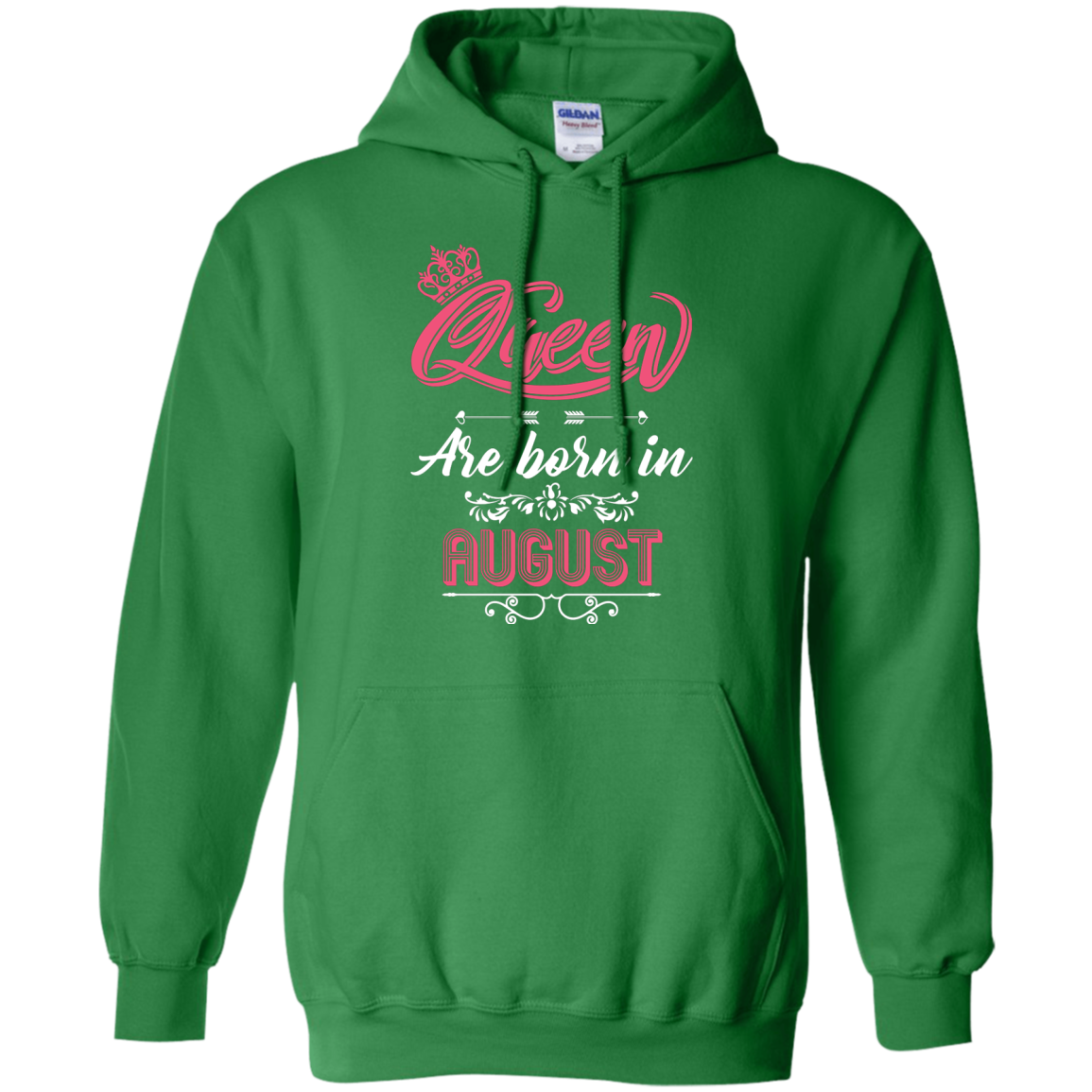 Brithday T-Shirt Queen Are Born In August Irish Green