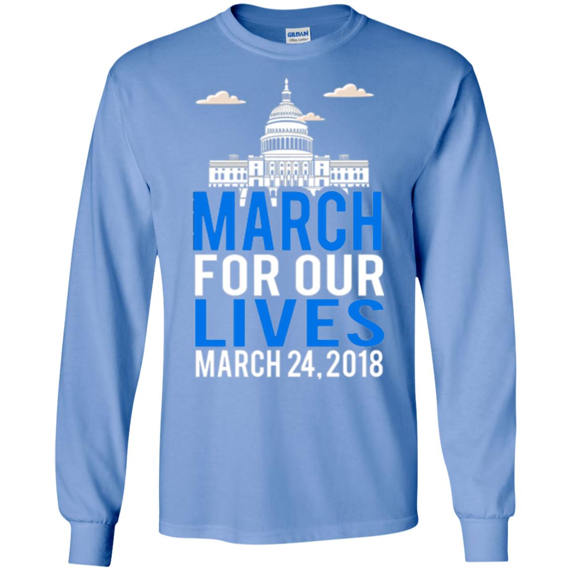 March For Our Lives Anti Gun T-shirt Carolina Blue