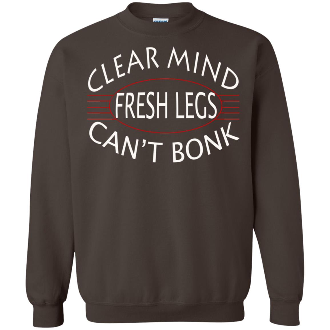 Clear Mind Fresh Legs Can't Bonk Marathon Running Shirt Dark Chocolate