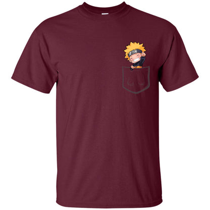 Naruto In Pocket Shirt Maroon