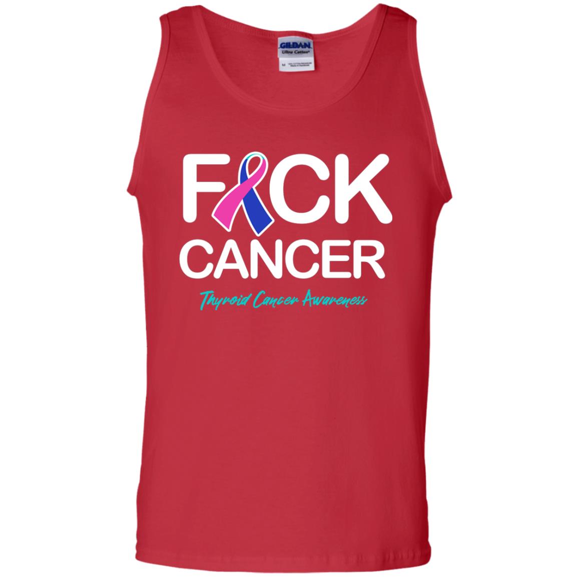 Fck Cancer Thyroid Cancer Awareness T-shirt Red