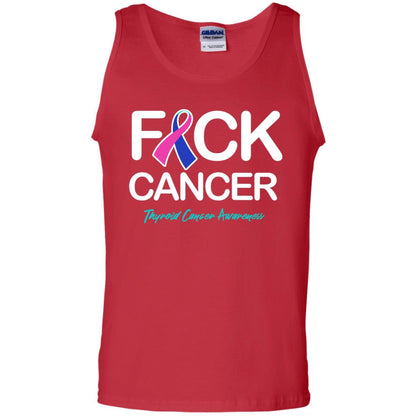 Fck Cancer Thyroid Cancer Awareness T-shirt Red